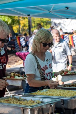 Guests Enjoying OktoberFST 2025 Alumni Tailgate