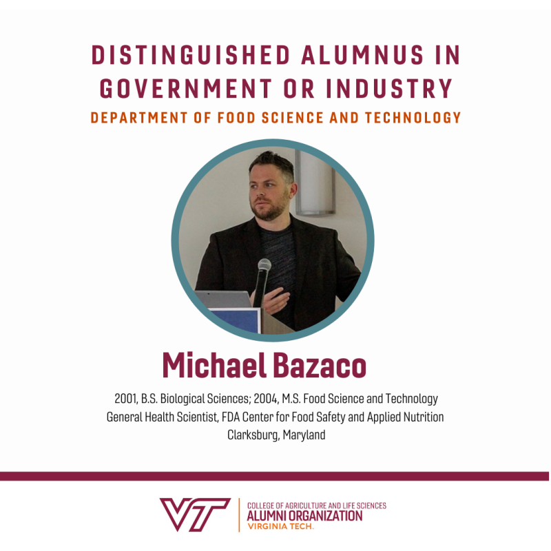 2020 CALS Distinguished Alumnus in Government or Industry Michael Bazaco