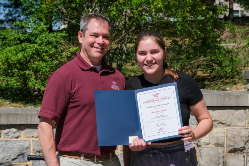 Heather Start receiving her award