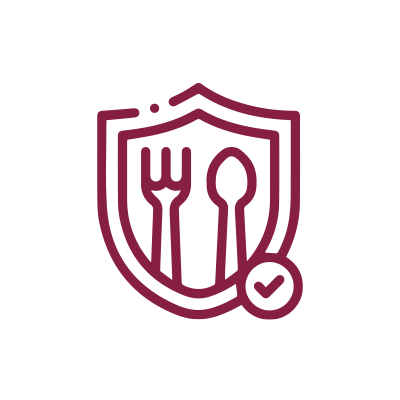 spoon and form in shield